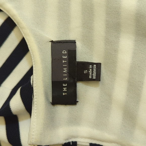 The Limited Navy White Striped Sleeveless Fit & Flare Mini Dress Size Small - Picture 8 of 11